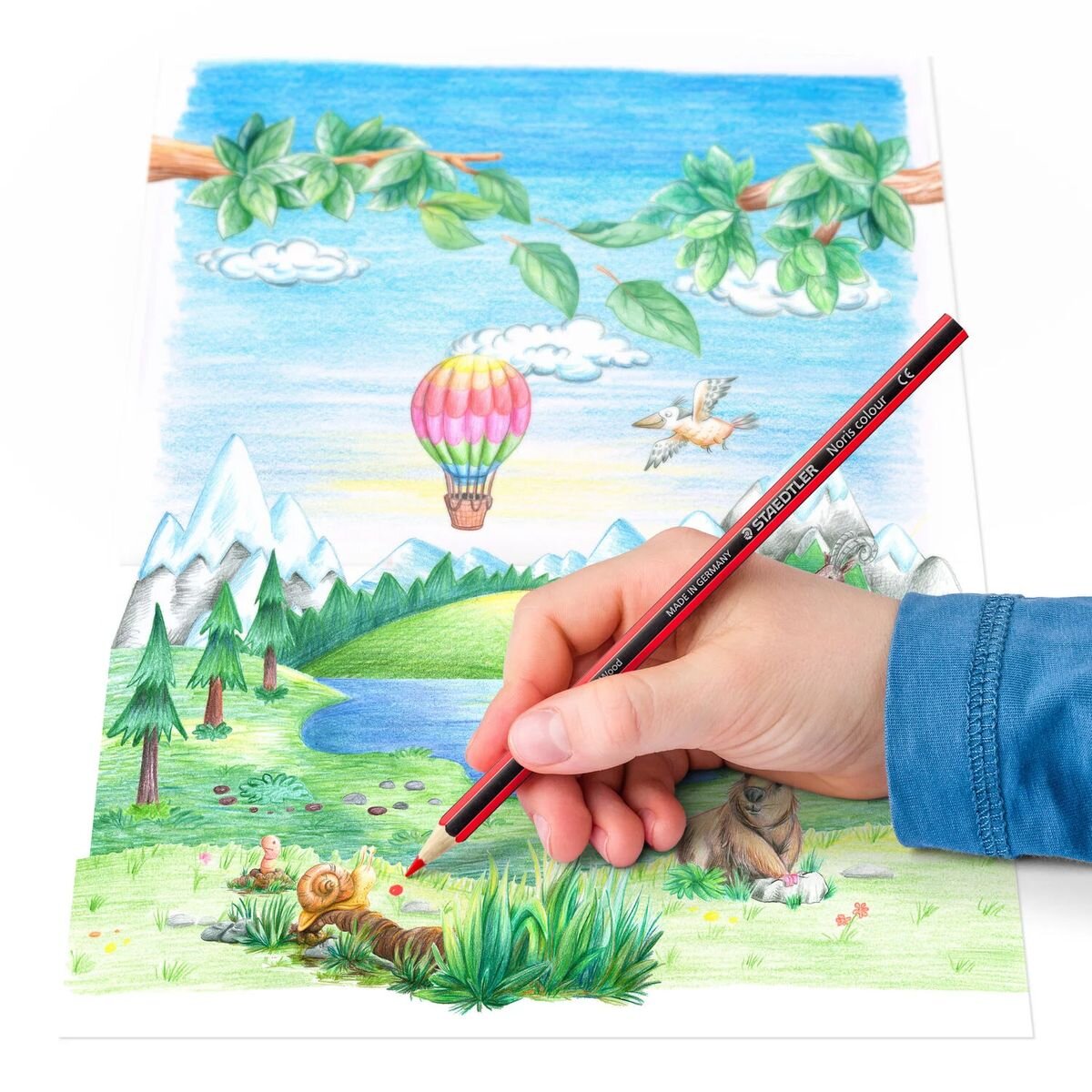 STAEDTLER® Noris® colour 185 Kartonetui mit 12 Buntstiften in sortierten Farben und 1 Bleistift