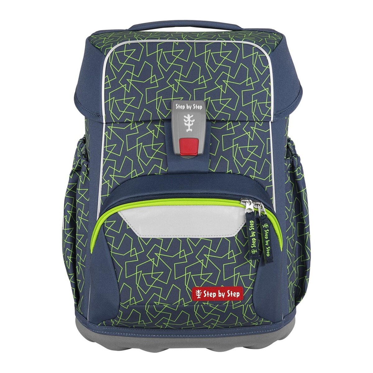 Step by Step BASIS Schulranzen-Set „Green Geometric“, 4-teilig