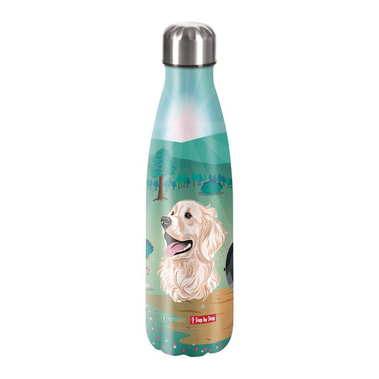 Step by Step Isolierte Edelstahl-Trinkflasche "Dog Basty"