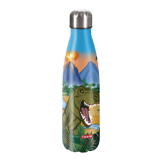 Step by Step Isolierte Edelstahl-Trinkflasche "Dino Torex"