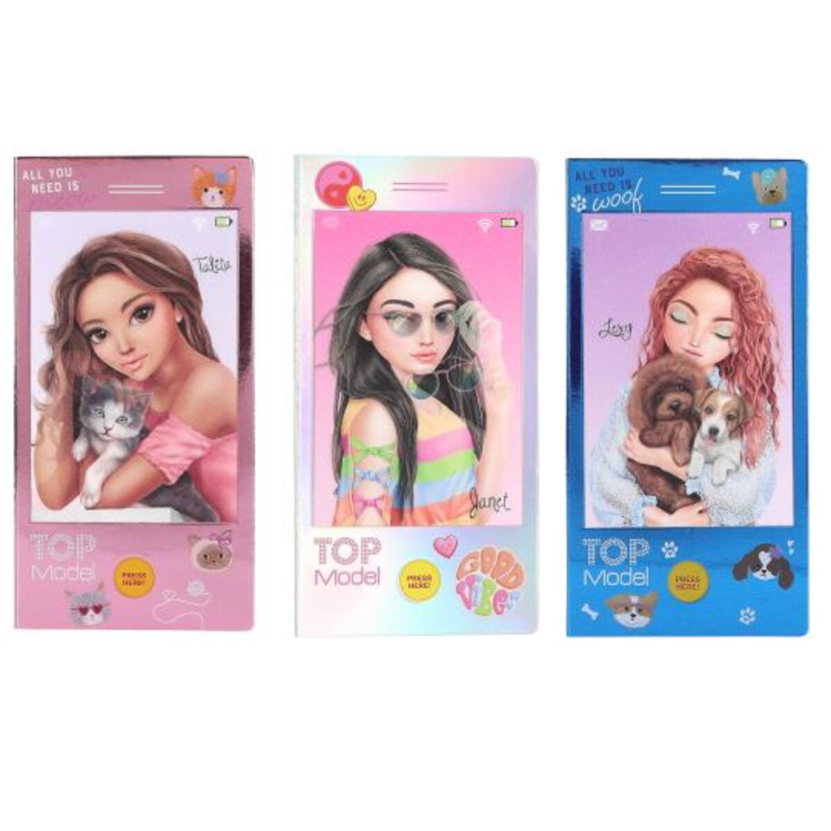 TOPModel Mini Malbuch mit Sound, 1 Stück, 3-Fach sortiert