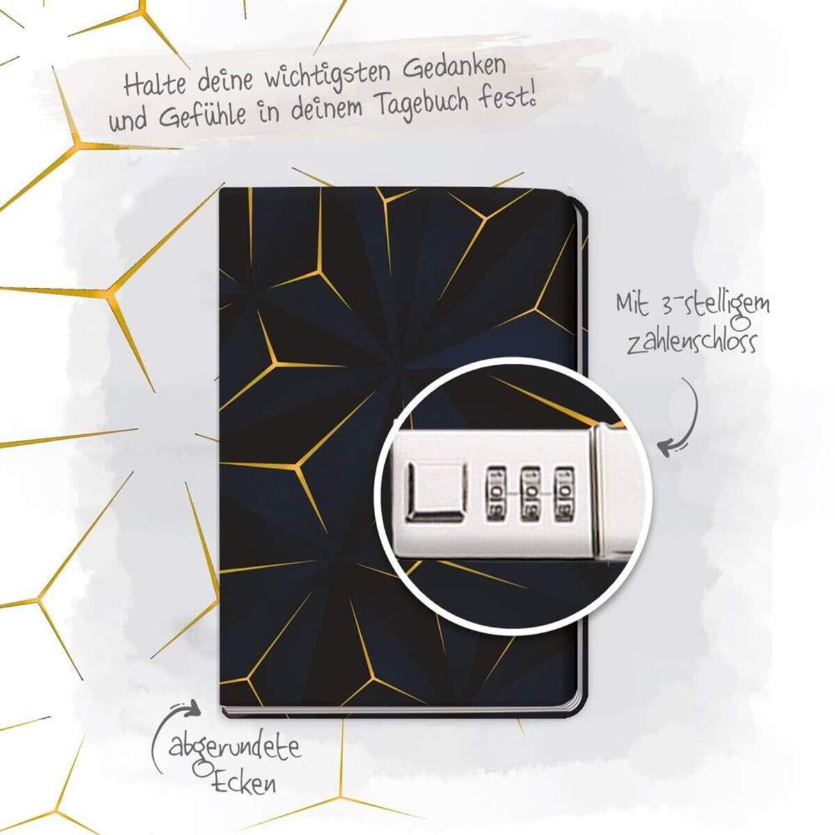 Trötsch Tagebuch mit Zahlenschloss Reflections