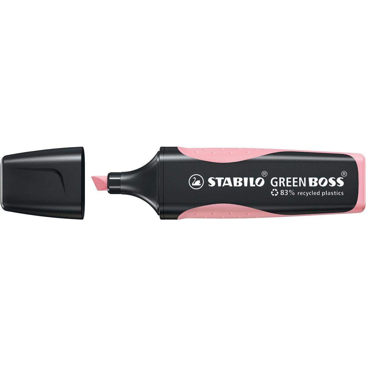 Umweltfreundlicher Textmarker - STABILO GREEN BOSS Pastel, rosiges Rouge