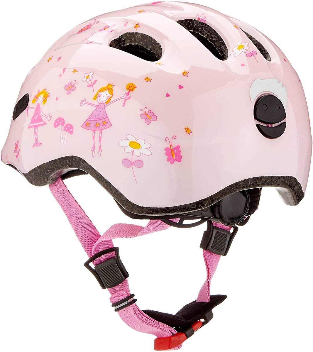 ABUS Smiley 2.0 Kinderhelm Rosa Prinzess, Robuster Fahrradhelm, Größe S