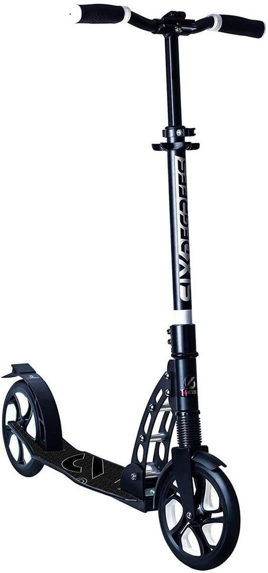 Aluminium Scooter Six Degrees mit Federung, schwarz, 205 mm