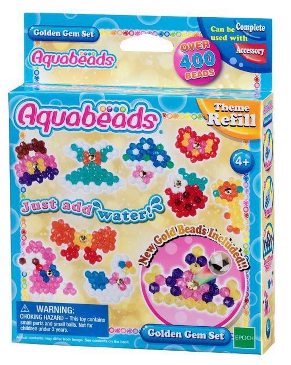 Aquabeads Edelsteinset mit goldenen Perlen