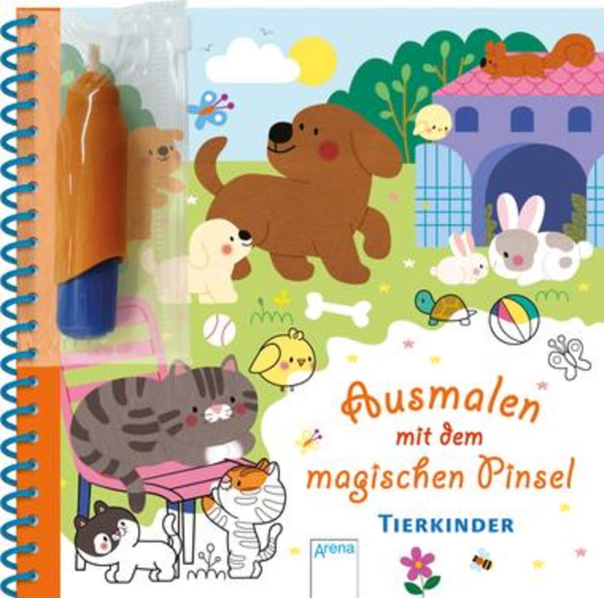 Arena Ausmalen mit dem magischen Pinsel - Tierkinder