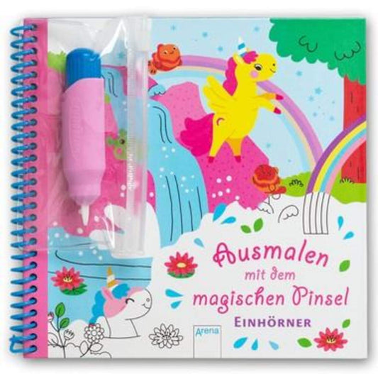 Arena Ausmalen mit dem magischen Pinsel. Einhörner