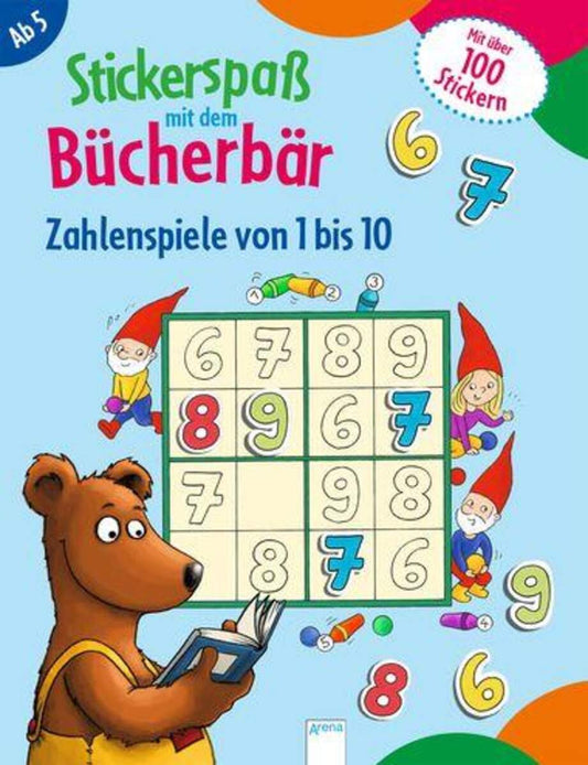 Arena Stickerspaß mit dem Bücherbär. Zahlenspiele von 1 bis 10