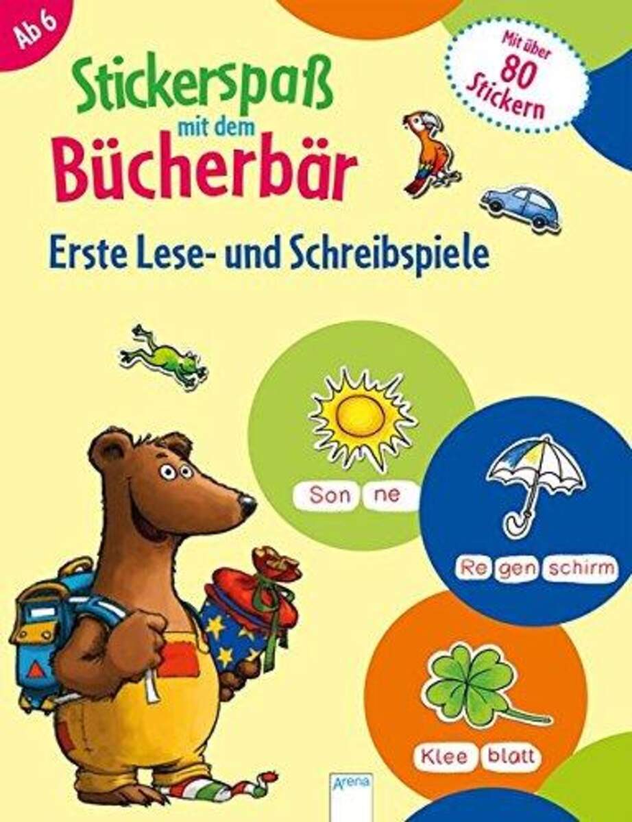 Arena Stickerspaß mit dem Bücherbär: Erste Lese- und Schreibspiele
