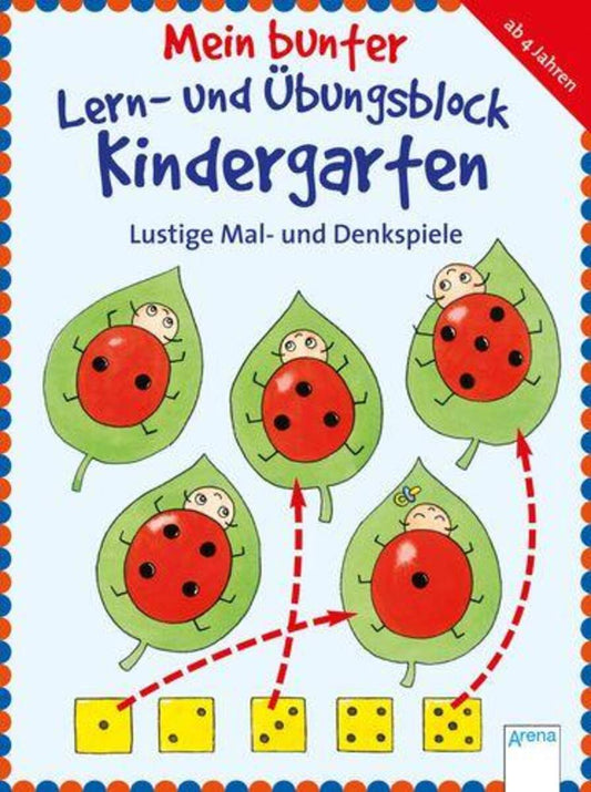 Arena Verlag Lustige Mal- und Denkspiele Mein bunter Lern- und Übungsblock Kindergarten