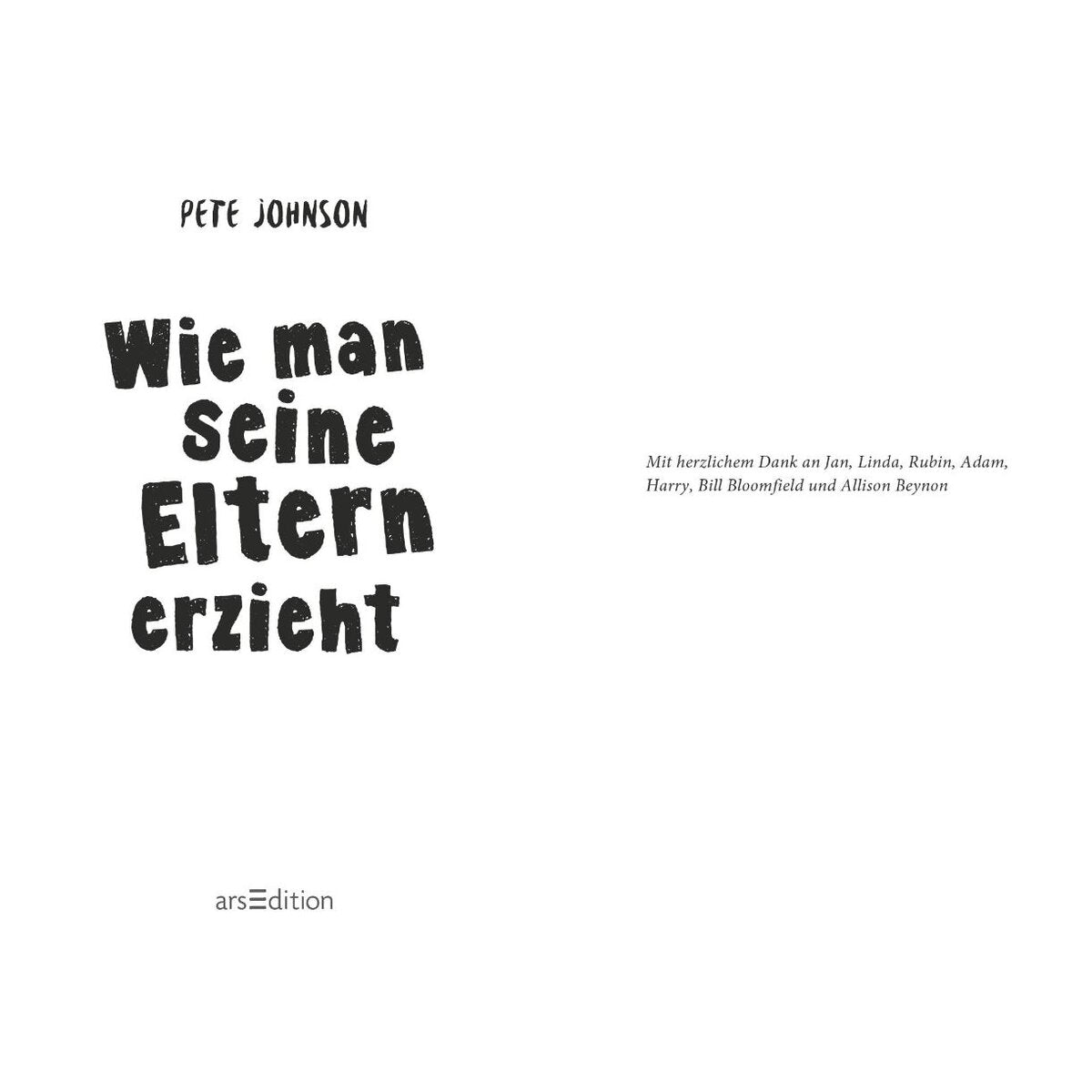 ars Edition Wie man seine Eltern erzieht