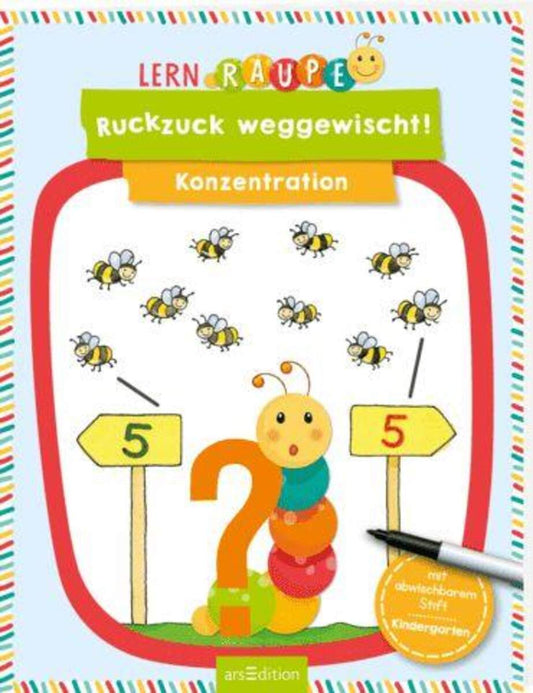 ars Edition Lernraupe Ruckzuck weggewischt!