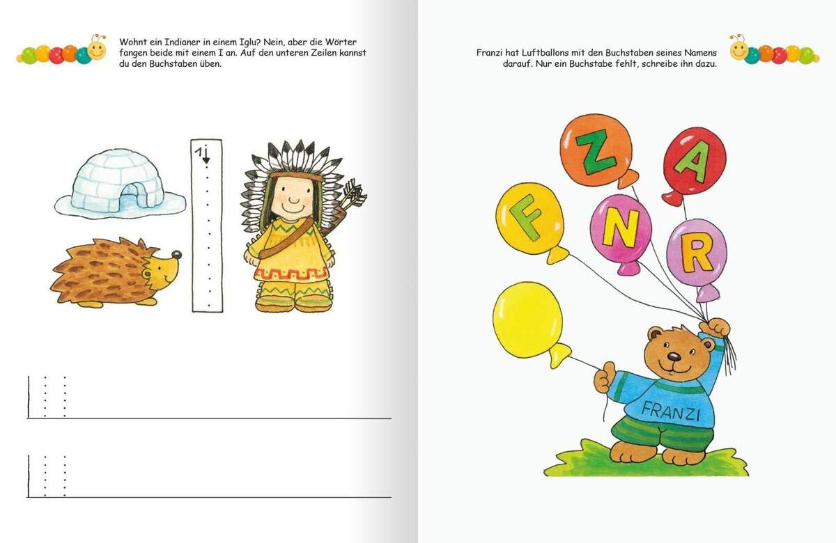 ars Edition Lernraupe Ruckzuck weggewischt! Erste Buchstaben