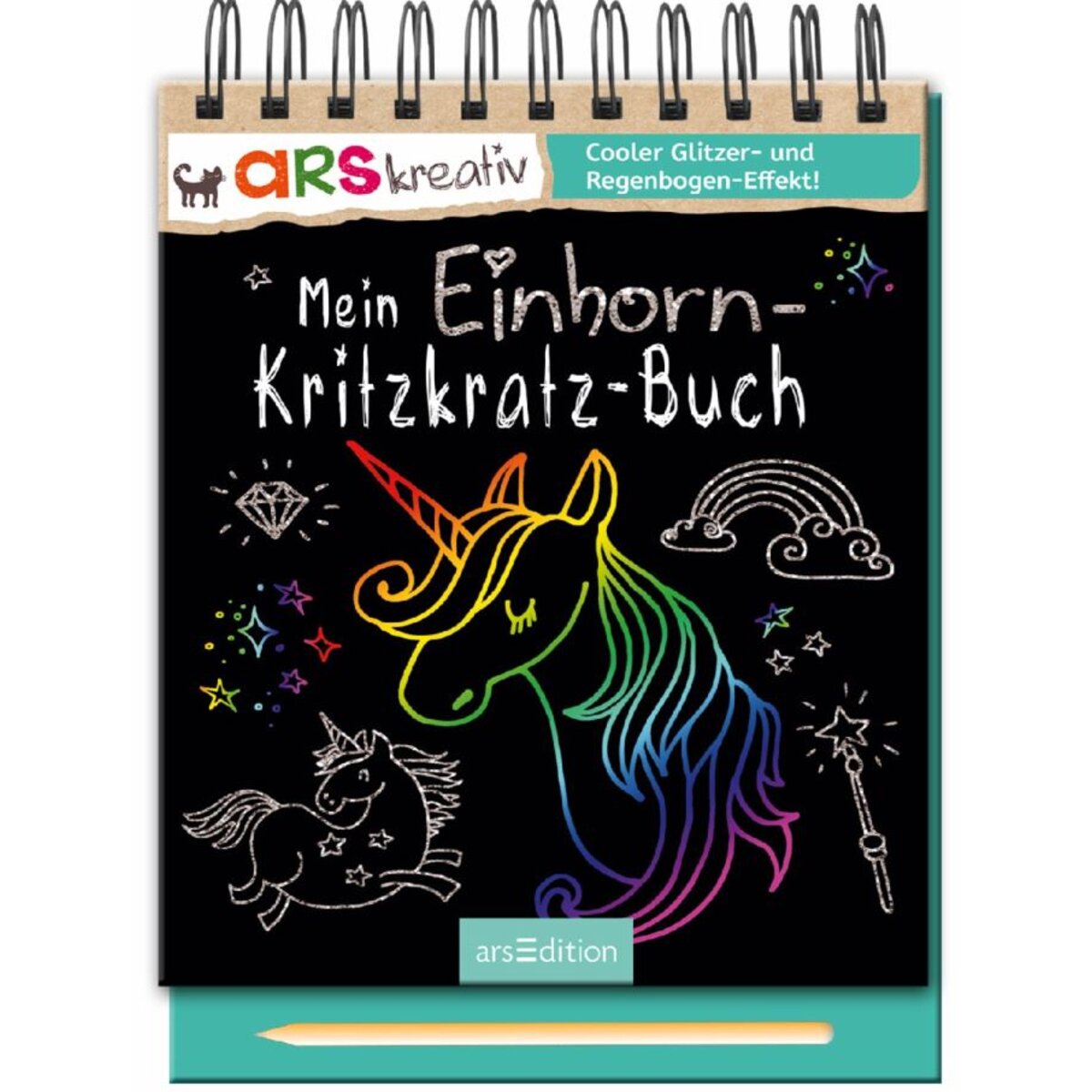 ars Edition Mein Einhorn-Kritzkratz-Buch