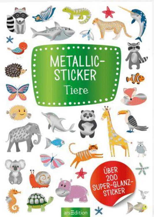 ars Edition Stickerheft Metallic Sticker Tiere