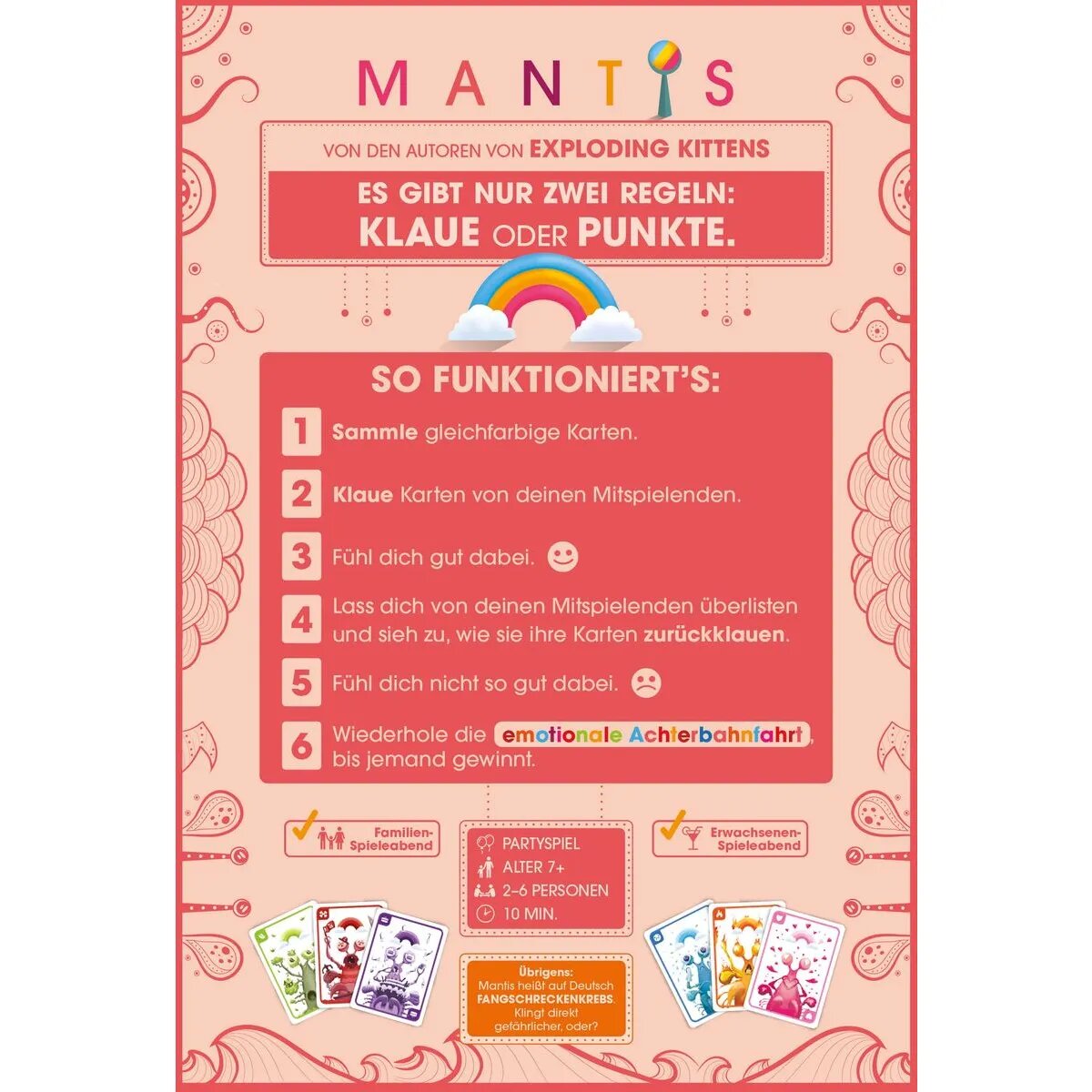 Asmodee Exploding Kittens Kartenspiel Mantis