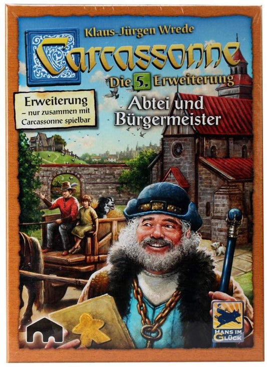 Asmodee Hans im Glück Carcassonne, Abtei und Bürgermeister, Erweiterung 5, Neue Version