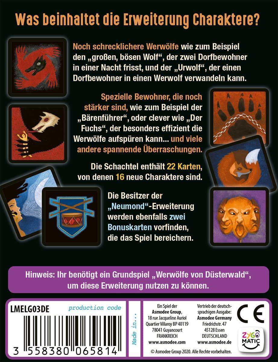 Asmodee Lui-Meme Werwölfe von Düsterwald - Charaktere (neues Design) Erweiterung DE