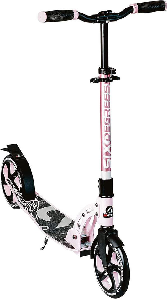 Authentic Sports Six Degrees Aluminium Scooter mit Klappmechanismus, pastell-pink