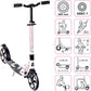 Authentic Sports Six Degrees Aluminium Scooter mit Klappmechanismus, pastell-pink