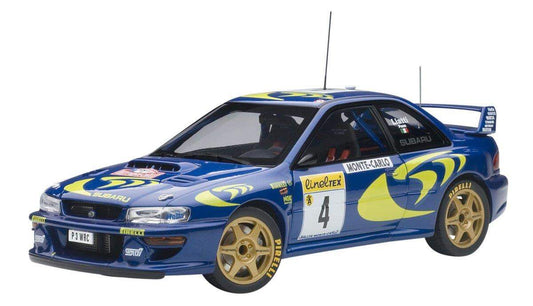 AUTOart Miniatur-Collection Subaru Impreza S3, blau Metal/gelb