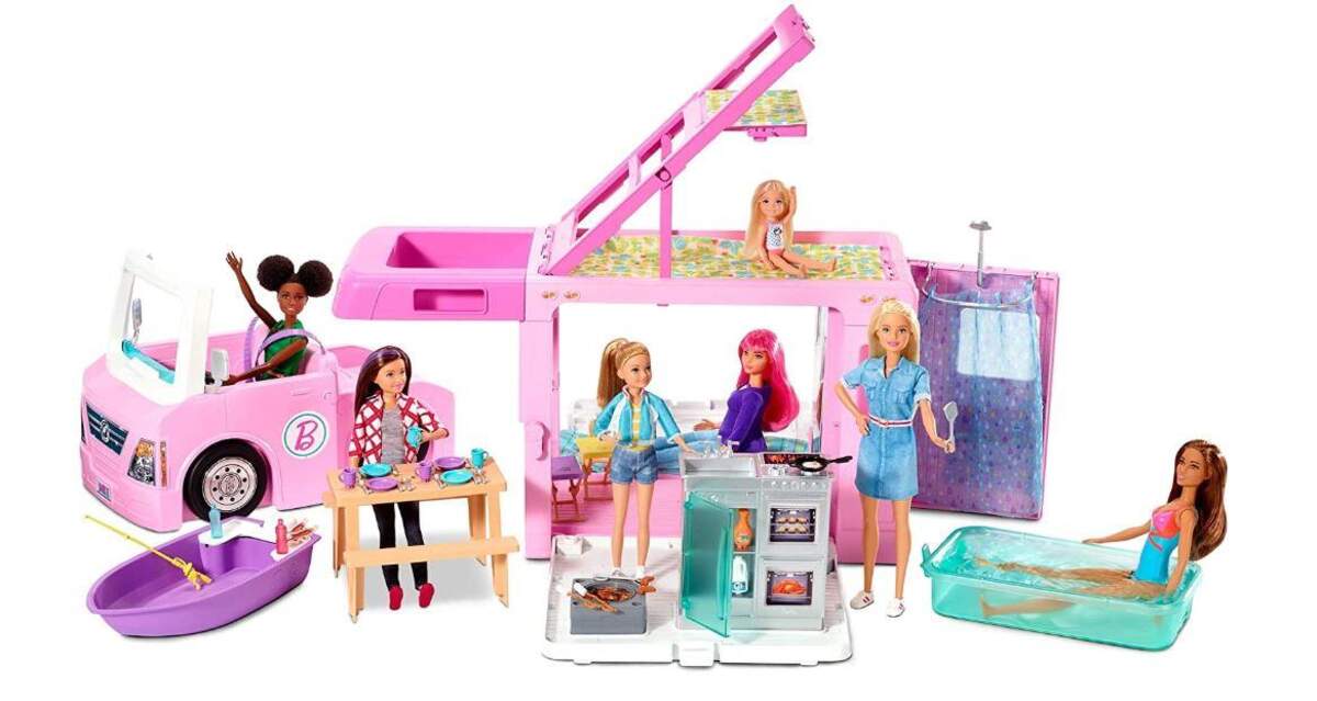 Barbie -in-1 Super Abenteuer-Camper mit Zubehör