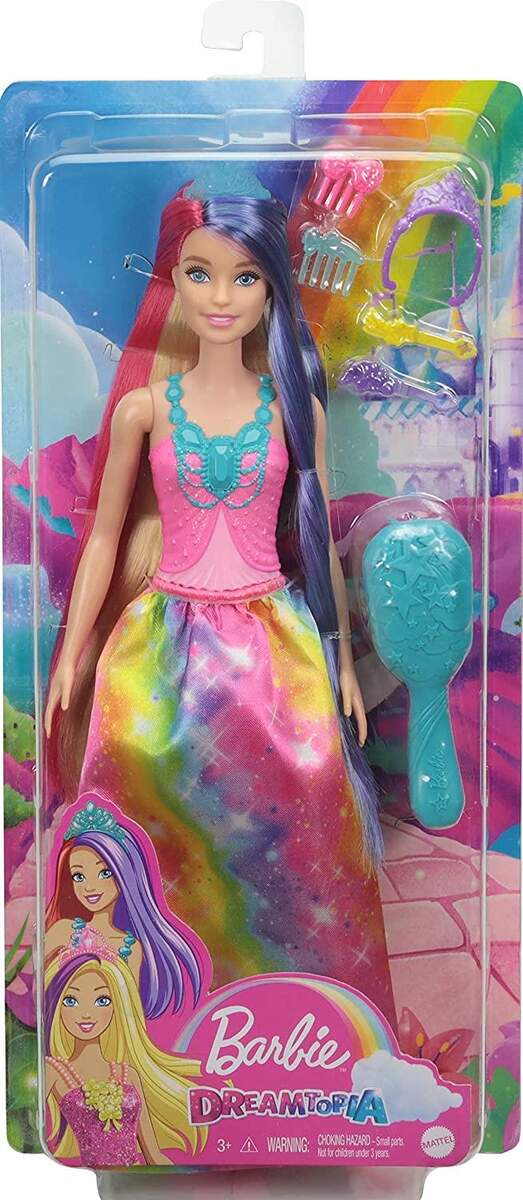 Barbie Dreamtopia Regenbogenzauber Prinzessin Puppe, Anziehpuppe