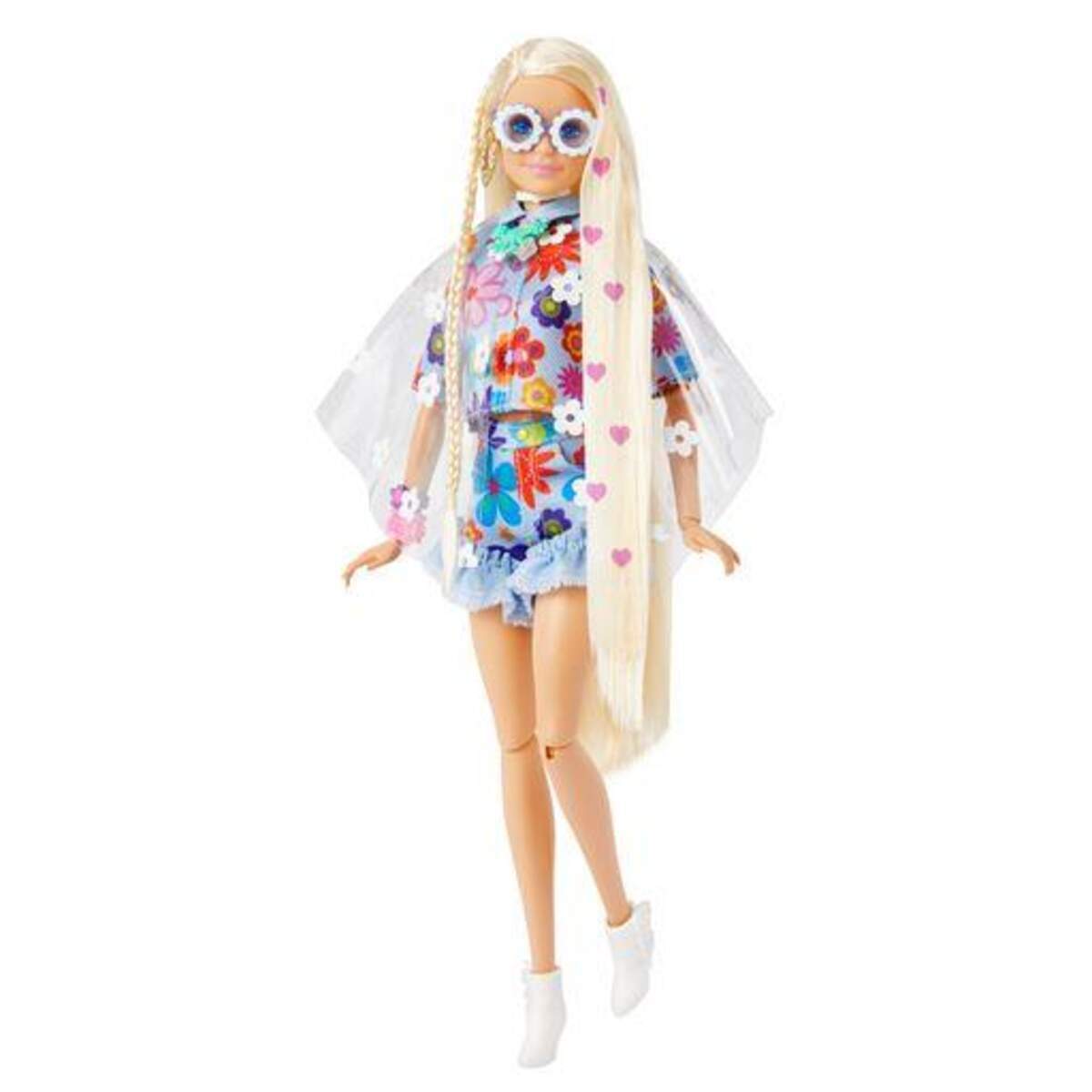 Barbie Extra Puppe Flower Power, Anziehpuppe, Modepuppe