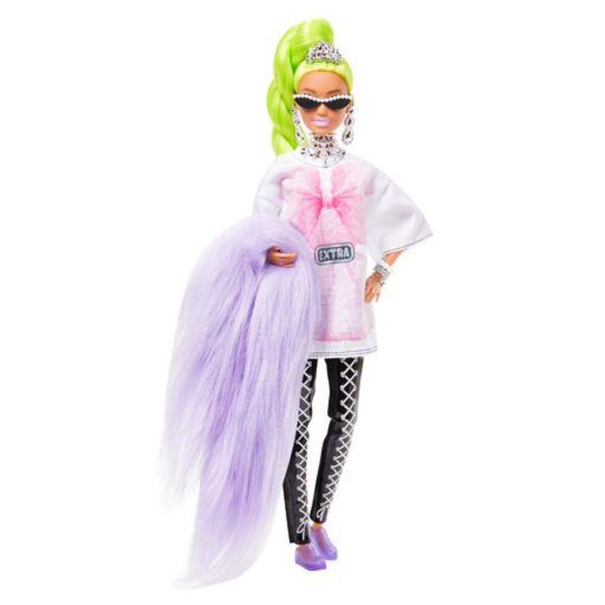 Barbie Extra Puppe mit grünem Haar, Anziehpuppe, Modepuppe