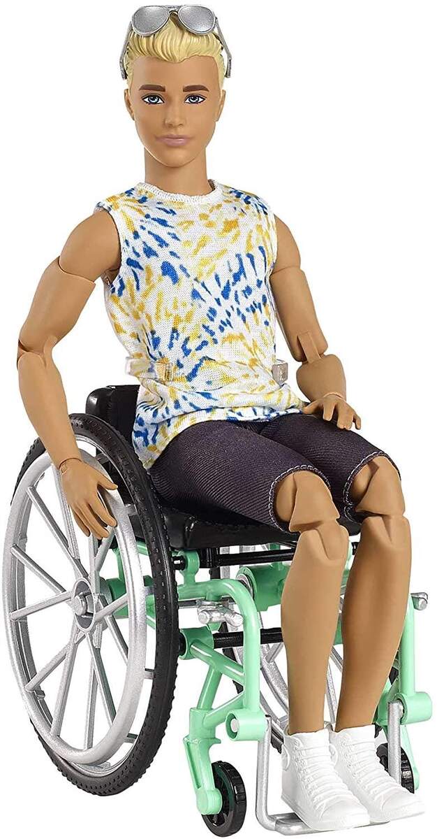 Barbie Fashionistas Ken Puppe (blond) mit Rollstuhl, Anziehpuppe