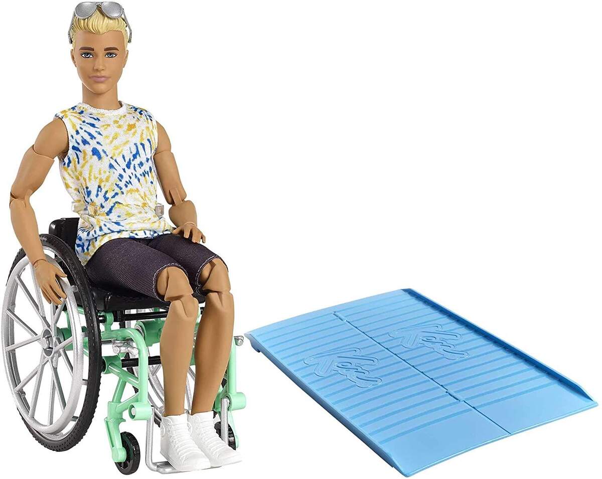 Barbie Fashionistas Ken Puppe (blond) mit Rollstuhl, Anziehpuppe