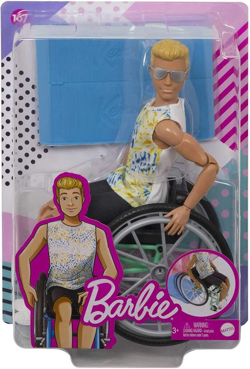 Barbie Fashionistas Ken Puppe (blond) mit Rollstuhl, Anziehpuppe