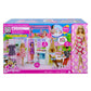Barbie Haus (klappbar) inkl. Puppe (blond) und Zubehör, Puppenhaus