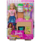 Barbie Pasta-Spielset mit Puppe (blond), Anziehpuppe, Barbie Küche mit Knete