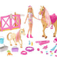 Barbie Reiterin Puppe, inkl. Pferd und Fohlen mit Farbwechsel Mähne, Set, Zubehör