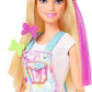 Barbie Reiterin Puppe, inkl. Pferd und Fohlen mit Farbwechsel Mähne, Set, Zubehör
