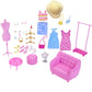 Barbie Stylistin und Kleiderschrank (Puppe & Accy)
