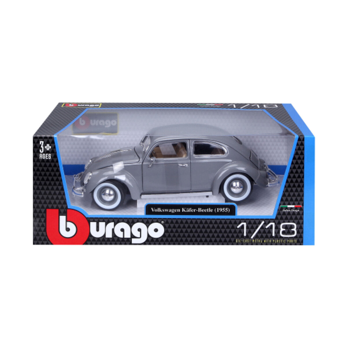 BBURAGO VW Käfer ´55 grau,  1:18