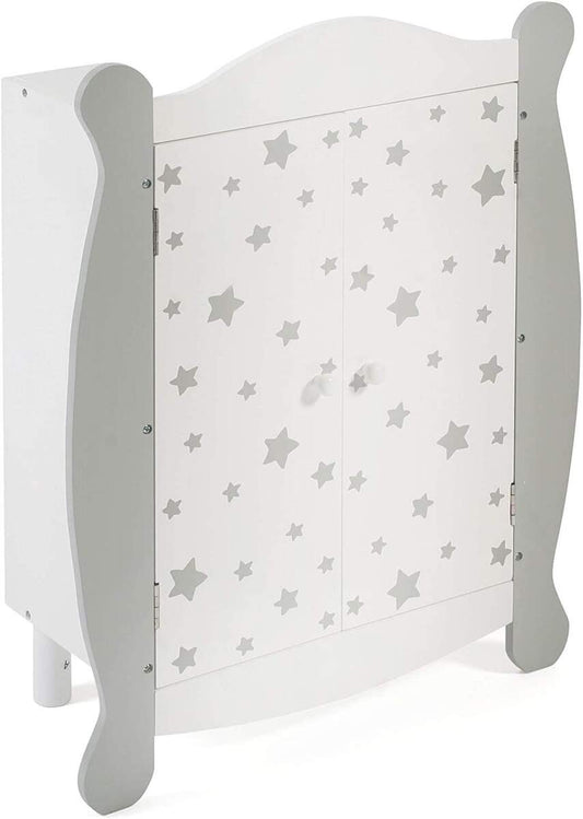 Bayer Chic Puppen-Kleiderschrank Stars grey
