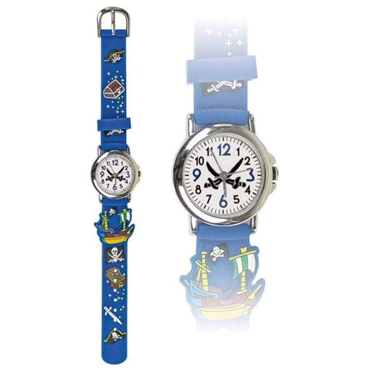 bb Klostermann Kinderuhr 3D Piraten, blau