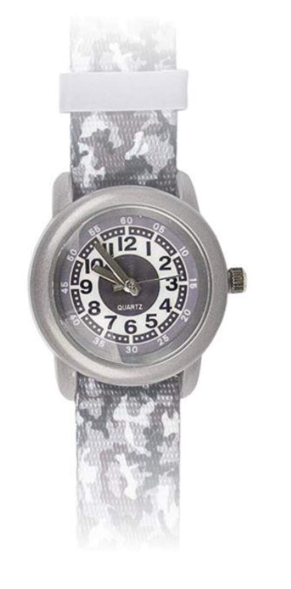 bb Klostermann Kinderuhr Textil Camouflage grau