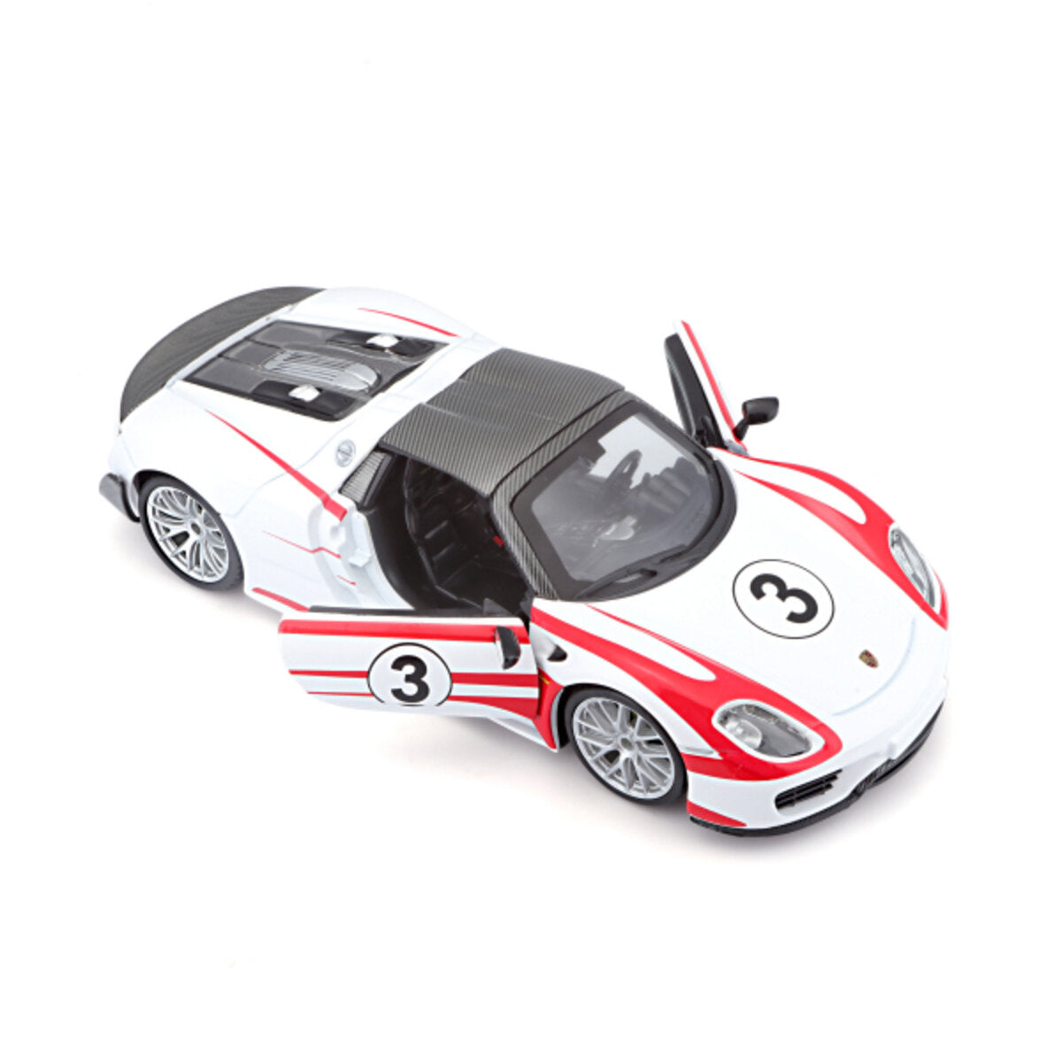 BBURAGO Race Porsche 918 Spyder, Weissach, 1:24