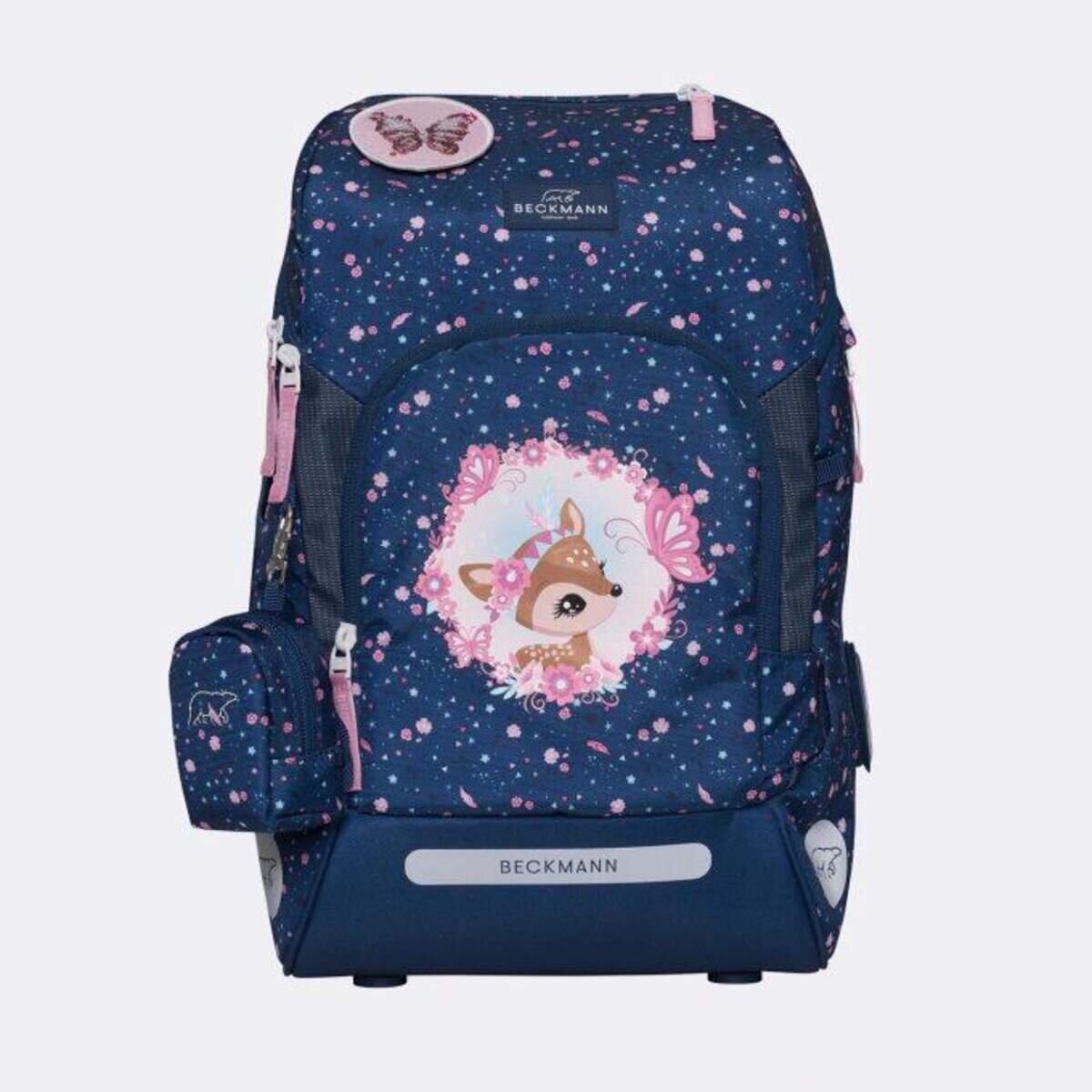Beckmann Schulrucksack-Set Active Air FLX - Forest Deer Blue, 6-teilig
