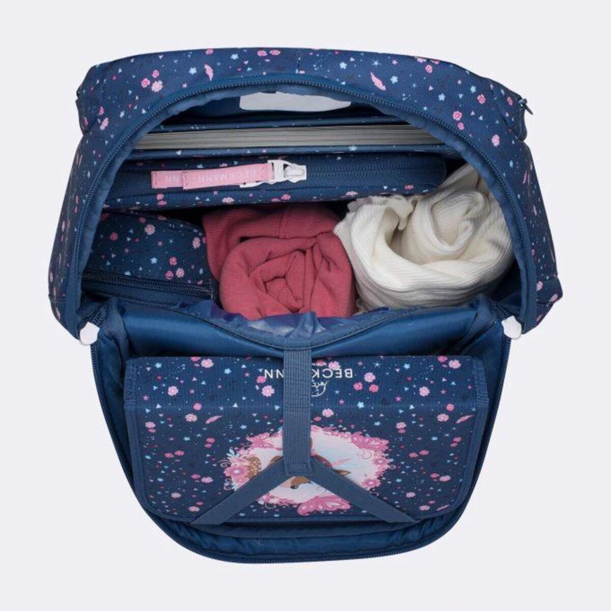 Beckmann Schulrucksack-Set Active Air FLX - Forest Deer Blue, 6-teilig