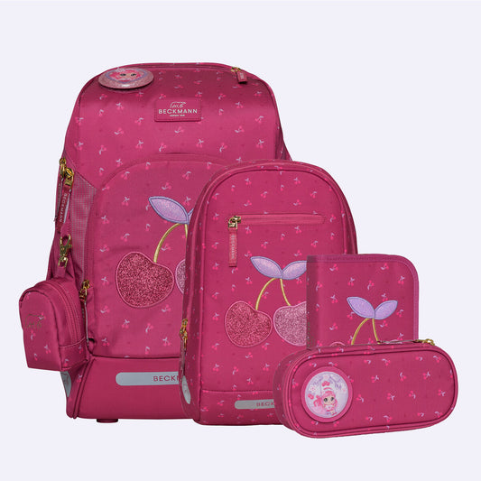 Beckmann Schulrucksack-Set Active Air FLX Cherry, 6-teilig
