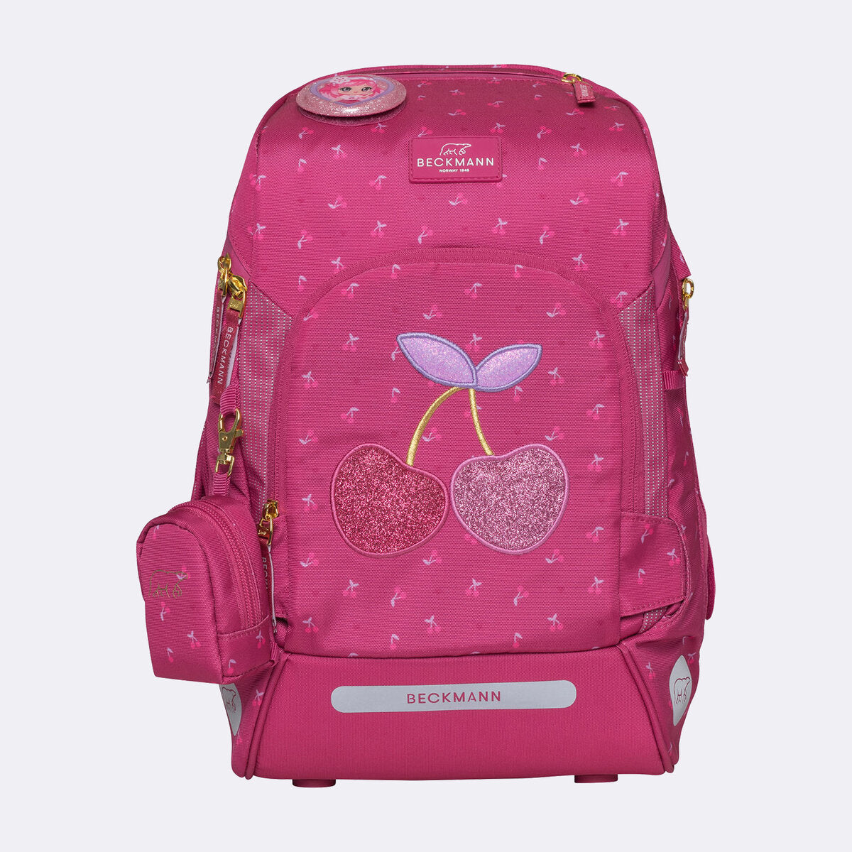 Beckmann Schulrucksack-Set Active Air FLX Cherry, 6-teilig