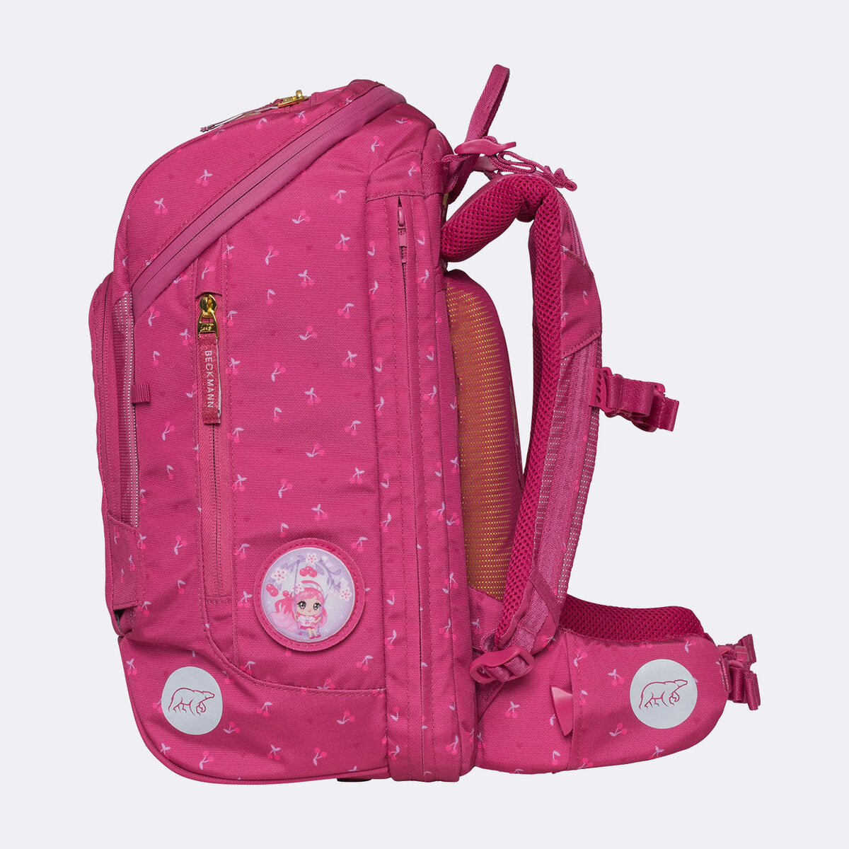 Beckmann Schulrucksack-Set Active Air FLX Cherry, 6-teilig