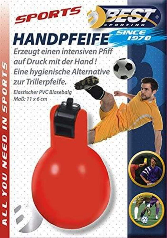 BEST Sporting Handpfeife für Training und Sportunterricht, rot / schwarz