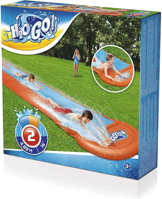 Bestway H2OGO!™ Doppel-Wasserrutsche, Double, 488 x 138 cm